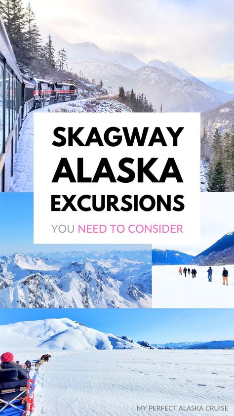 Alaska cruise travel tips. travel. Visit the blog for the best things to do in skagway alaska! skagway excursions. alaska cruise excursions. skagway alaska. skagway cruise port. skagway train. dog sledding tour. helicopter tour with glacier landing. alaska glaciers. flightseeing. alaska aesthetic. cruise vacation ideas in the us. alaskan cruise. snow. winter aesthetic in may, october. alaska cruise tips. cruise travel destinations in america. Vacation Ideas In The Us, Alaska Skagway, Aesthetic Cruise, Snow Winter Aesthetic, Alaska Aesthetic, Alaska Cruise Excursions, Alaska Cruise Ports, Alaska Cruise Tips, Train Dog