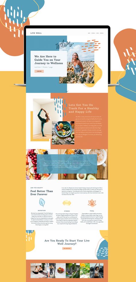 5 Tips For Creating A Standout Squarespace Website — Be Creative Colorful Website Design, Website Design Inspiration Layout, Colorful Website, Modern Website Design, Coach Website, Squarespace Design, Creative Website Design, Webdesign Inspiration, Portfolio Website Design