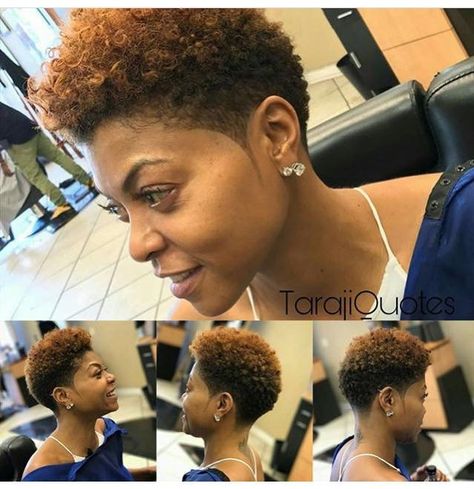 @natalia_vozna Short Natural Haircuts, Tapered Natural Hair, Natural Hair Cuts, Tapered Hair, Natural Hair Short Cuts, Taraji P Henson, Tapered Haircut, Pelo Afro, Sassy Hair