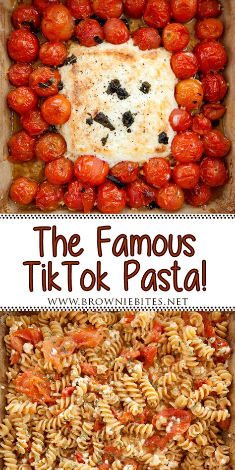 Tiktok Cherry Tomato Feta Pasta, Pasta Cheese Tomato Bake, Cherry Tomato Feta Cheese Pasta, Tick Tick Pasta, Easy Feta Tomato Pasta, Fera Tomato Pasta, Tok Tok Pasta, Tik Tok Cherry Tomato Pasta, Feta Cheese Tomato Pasta Tiktok