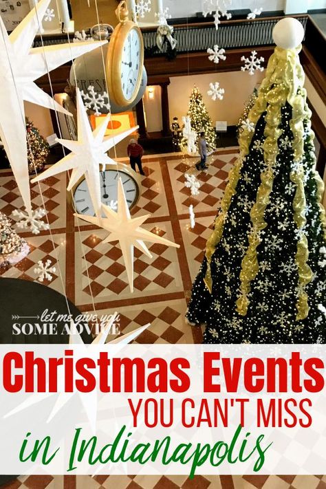 Spend time with your kids at these holiday events in Indianapolis this Christmas season. From trains to trees, these events are a delight for the whole family. Holiday events Indiana | Midwest holiday destination | what to do with kids in Indianapolis | holiday fun Indy | Circle City holiday | Indiana holiday | Christmas attractions Indianapolis | holiday events for kids | Carmel Indiana holiday | Hoosier holiday events Midwest Family Vacations, Events For Kids, Circle City, City Holiday, Carmel Indiana, Christmas Destinations, Indiana Travel, Midwest Travel, Road Trip With Kids