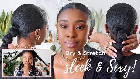 Simple Wash Day Style For Natural Hair | Sleek Low Banded Ponytail [video] - https://blackhairinformation.com/video-gallery/simple-wash-day-style-natural-hair-sleek-low-banded-ponytail-video/ Style For Natural Hair, Hair Sleek, Natural Hair Routine, Natural Hair Shampoo, Wash Day, Healthy Natural Hair, Natural Haircare, Natural Hair Inspiration, Natural Hair Tips