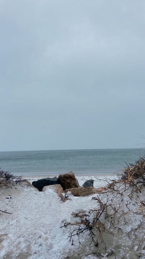 Winter Aesthetic January, Winter Wall Collage, Christmas Beach Aesthetic, Beach At Winter, Florida Winter Aesthetic, Coastal Winter Aesthetic, Winter Ocean Aesthetic, Beach During Winter, Snowy Beach Aesthetic