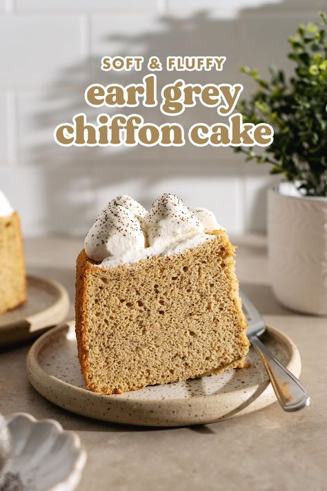 Earl Grey Sponge Cake, Earl Grey Tres Leches, Earl Grey Bundt Cake, Earl Grey Baking Recipes, Earl Grey Chiffon Cake, Earl Grey Desserts, Earl Grey Cake Recipe, Earl Grey Cake, Cake Flavours