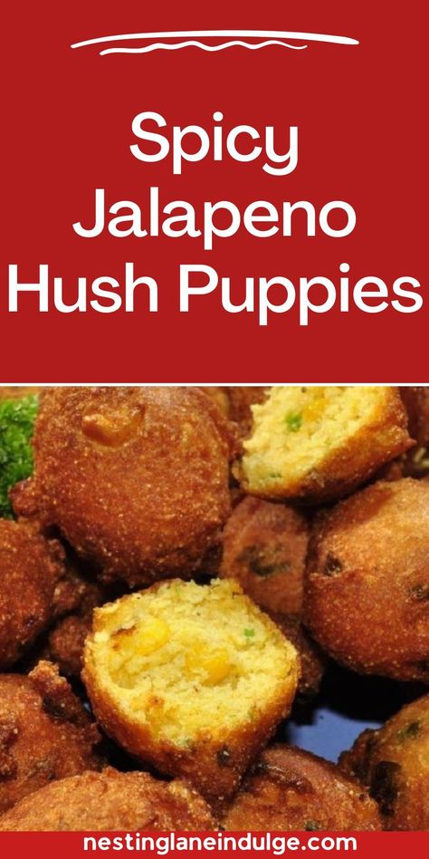 Crab Hush Puppies Recipe, Hush Puppies Recipe With Corn, Jalapeno Hush Puppies, Homemade Hushpuppies, Easy Hush Puppy Recipe, Hush Puppies Recipe, Catfish Recipes, Classic Southern, Seafood Dinner