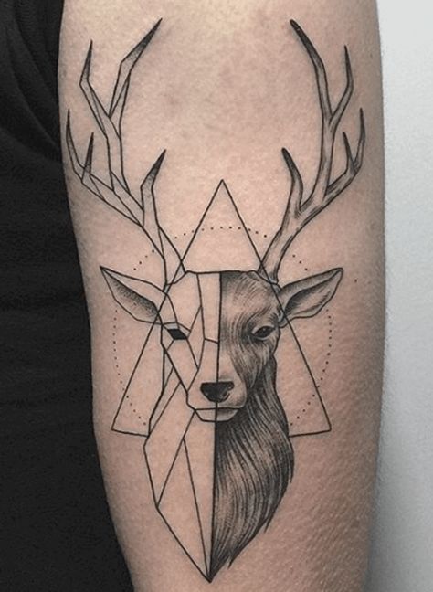 Deer Head Tattoo, Deer Tattoo Designs, Stag Tattoo, Deer Tattoo, Forearm Tattoo Design, Wrist Tattoos For Women, Hand Tattoos For Guys, Tattoo Designs And Meanings, Deer Head