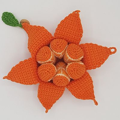 Free pattern for crocheted orange – Karla’s orange - Ritohobby.co.uk Peelable Orange Crochet, Crochet Peelable Orange, Crochet Orange Slice Free Pattern, Crochet Orange Pattern, Crochet Orange, Crochet Bowl, Orange Crochet, Confection Au Crochet, Crochet Fruit