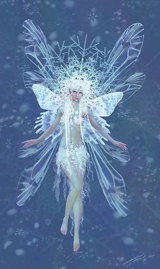 Snowflake fairy Suzy Snowflake, Snow Fairies, Break A Curse, Winter Fairies, Snowflake Fairy, Haunting Beauty, Fairy Paintings, Elves Fantasy, Snow Fairy