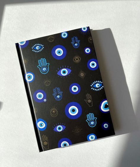 Energy Journal, Eye Journal, White Evil Eye, Notebook Hardcover, Black Journals, Protect Your Energy, Cute Journals, Blank Notebook, Beautiful Journals