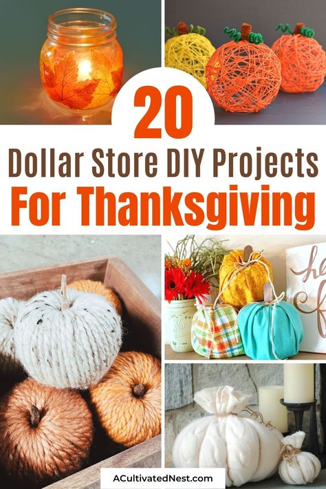 Dollar Store Hacks Fall Decor, Thanksgiving Projects For Adults, Thanksgiving Crafts Dollar Tree, Thanksgiving Crafts Diy Home Decor, Diy Thanksgiving Crafts For Adults, Thanksgiving Decorations For Home Diy, Thanksgiving Crafts For Elderly, Thanksgiving Decorations Crafts, Quick Thanksgiving Crafts