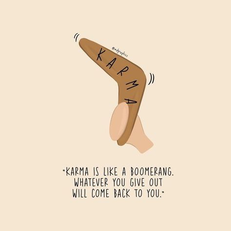 Karma Illustration Art, Karma Is Boomerang Quotes, Boomerang Quotes, Karma Illustration, Karma Is A Boomerang, Karma Boomerang, Boomerang Ideas, Karma Art, Sketch Procreate