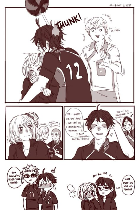 Haikyuu Yamaguchi X Yachi, Haikyuu Yachi X Everyone, Haikyuu X Yachi, Yachi Manga, Yachi Hitoka Fanart, Yachi X Tsukishima, Yachi X Haikyuu Boys, Yachi X Everyone, Yamaguchi Tsukishima