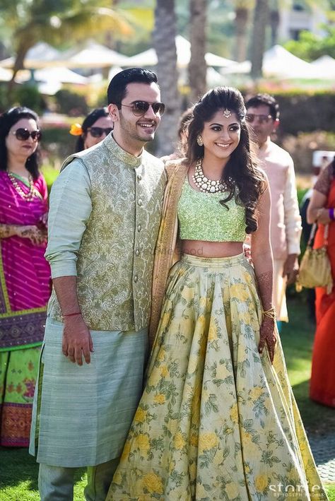 Light Green Outfits Photo shimmery lehenga Bride And Groom Dress, Indian Groom Wear, Wedding Dresses Men Indian, Mehendi Outfits, Couple Wedding Dress, Couple Dress, Wedding Dress Men, Salwar Kamiz, Patiala Salwar