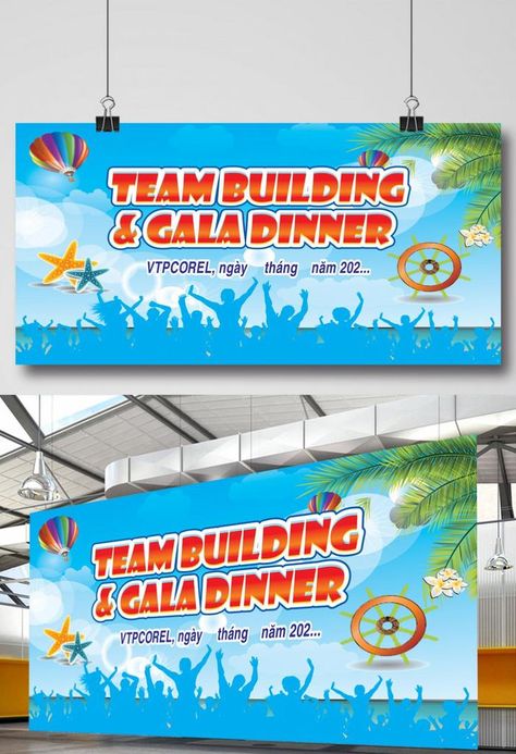 Poster Colorful summer background design Team building Gala dinner#pikbest#templates Standing Signage, Alt Posters, Blue Company, Polaroid Template, Corporate Team Building, Summer Backgrounds, Building Companies, Gala Dinner, Backdrop Design