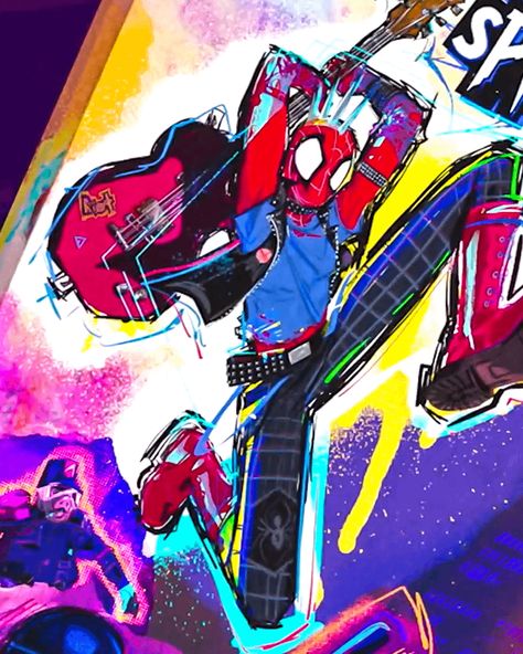 Hobie Brown Fanart Pfp, Hobie Brown Spider Punk Fanart, Logan Velfast, Spider Punk Fanart, Hobie Brown Fanart, Hobie Brown Spider Punk, Spider People, Punk Costume, All Spiderman