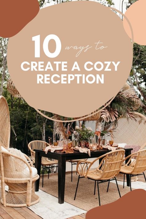 10 Ways to Create a Cozy Wedding Reception | Junebug Weddings Cozy Wedding Reception, Intimate Wedding Dinner, Melissa Marshall, Wedding Reception At Home, Wedding Reception Timeline, Cozy Wedding, Intimate Wedding Reception, Japanese Home Decor, Ceremony Seating