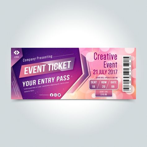 Template Tiket, Event Badge Design, Ticket Design Template, Event Ticket Template, Event Entry, Corporate Id, Party Tickets, Ticket Design, Ticket Template