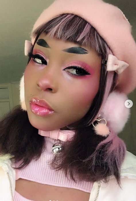 Black Egirl Makeup, Deep Makeup, Dreamy Makeup, Black Alternative, Lolita Outfit, Egirl Makeup, Butterfly Makeup, No Makeup Makeup, Dream Goals