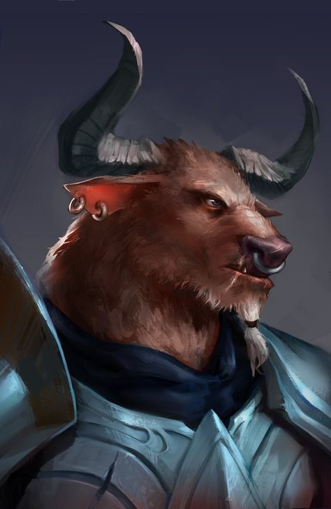 Minotaur Paladin, Roleplay Characters, Fantasy Portraits, Character References, 다크 판타지, Dungeons And Dragons Characters, Dnd Art, Fantasy Warrior, Fantasy Rpg