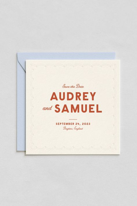 This Wes Anderson inspired wedding invitation card is part of the Andie Suite - a semi-custom invitation suite by Volk. Letterpress and foiling done in-house by Volk in Dallas, TX. Typographic Wedding Invitations, Wes Anderson Invitation, Wes Anderson Save The Date, Wes Anderson Branding, Wes Anderson Party, Wes Anderson Graphic Design, Wes Anderson Wedding Invitation, Wes Anderson Wedding Inspiration, Funky Wedding Invitations