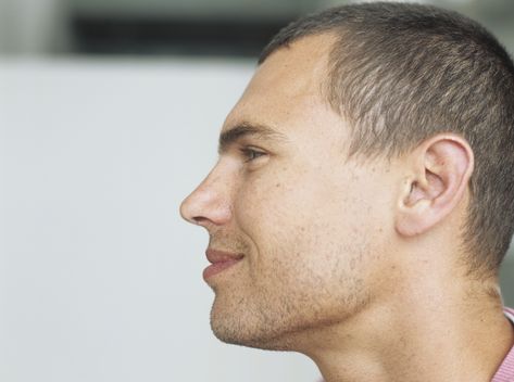 Young man smiling,profile,close-up Cheekbones Exercise, Get Rid Of Jowls, Education Pictures, Sagging Jowls, Jaw Exercises, Sagging Cheeks, Essential Oils For Face, Hair Nutrition, Neck Exercises