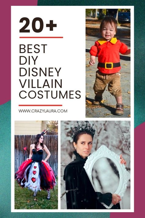 Dive into our list of DIY Disney Villain Costumes. Embrace your wicked side, get crafty, and stand out this Halloween with a unique outfit! #DIY #DisneyVillains #Costume #Halloween Disney Villains Diy Costume, Easy Villain Costumes, Disney Villains Costumes, Disney Villain Costumes, Ursula Costume, The Great Mouse Detective, Duo Costumes, Villain Costumes, Costume Works