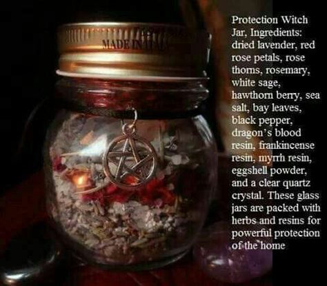 Protection jar spell Witchy Jars, Witch Jars, Eggshell Powder, Witches Jar, Frankincense Resin, Jar Spells, Hawthorn Berry, Witch Bottles, Spell Jars