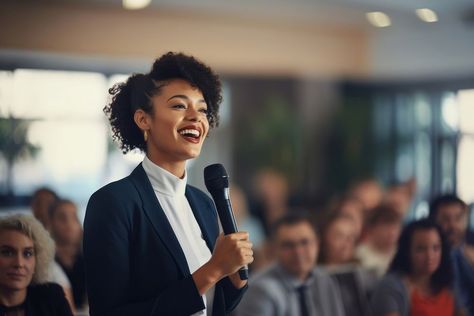 Business conference microphone audience talking. AI generated Image by rawpixel. | premium image by rawpixel.com / Manee Rawpixel Woman Conference, Conference Speaker, Pecha Kucha, Speaking Engagement, Meeting Women, Conference Talks, Business Conference, Public Speaker, Business People