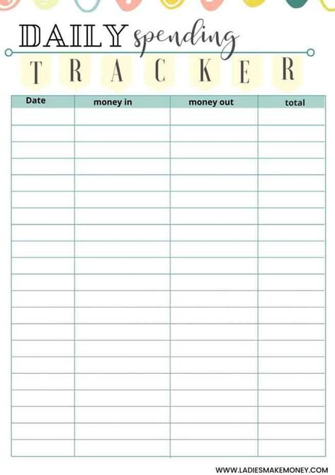 Free spending tracker printable! Knowing your spending pattern is a great starting point when creating an ideal budget to work with. Here is a free printable expense tracker planner that will help you do just that. Spending Tracker Printable, Daily Expenses, Spending Log, Spending Plan, Setting Up A Budget, Tracker Free, Manage Your Money, Budgeting System, Spending Tracker