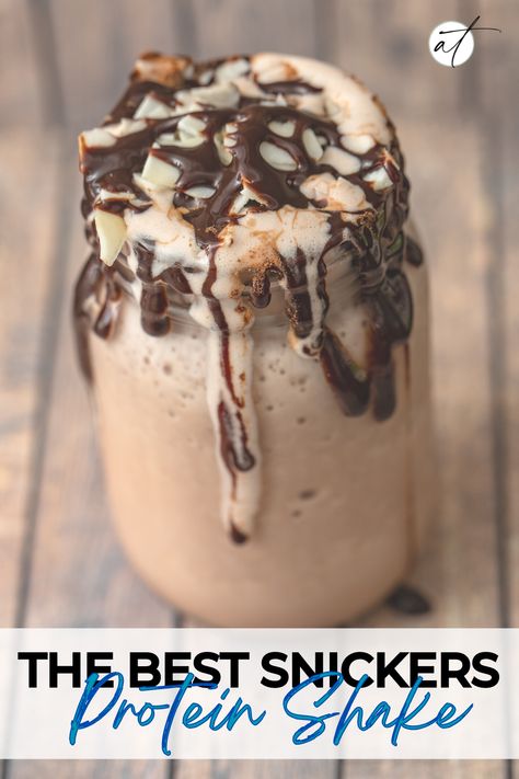 Snicker Protein Shake, Chocolate Caramel Protein Shake, Thm Snickers Shake, After Workout Protein Shake, Butterfinger Protein Shake, Carmel Protein Shakes Recipes, Herbalife Shake Recipes Chocolate, Salted Caramel Protein Shake Recipe, Chocolate Fairlife Protein Shake Recipe