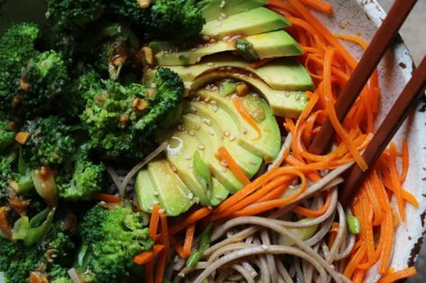 Soba Noodle Buddha Bowl - Supper With Michelle Soba Noodle Bowl, Buddha Bowls Recipe, Soba Noodle, Marinated Tofu, Soba Noodles, Buddha Bowl, Noodle Bowls, Bowls Recipe, Yum Yum