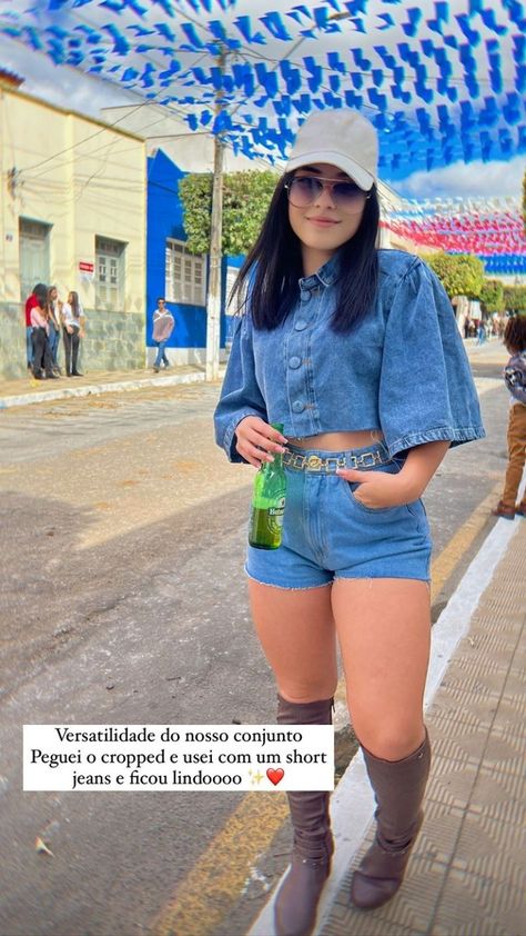 Look Todo Jeans, Look Agro, Looks Country, Trip Outfits, Western Outfits Women, Casual Wear Women, Looks Party, Denim Diy, Western Outfits