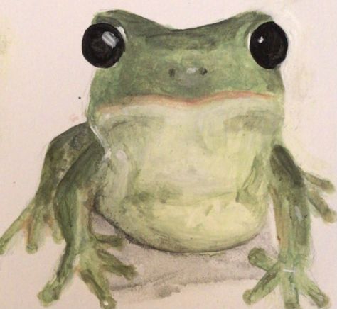 Australian Tree Frog, Tree Frog Painting, Cottagecore Painting, Frog Painting, Frog Wallpaper, Frog Drawing, Frog Art, Grunge Art, Tree Frog