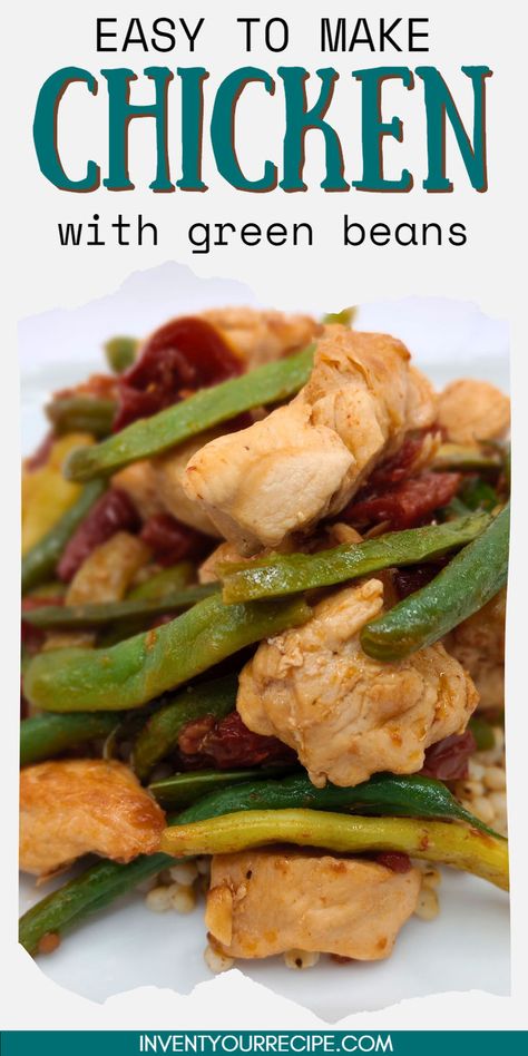 Chicken and Sun Dried Tomatoes with Green Beans. Chicken breasts cut into bite size pieces and sauteed with garlic, sun dried tomatoes, and green beans. chicken and green bean skillet recipes | chicken stir fry with green beans Recipes With Sun Dried Tomatoes, Chicken And Sun Dried Tomatoes, Green Bean Recipes Skillet, Green Beans Chicken, Tomatoes And Chicken, Chicken With Green Beans, Chicken And Green Beans, Green Juice Diet, Sundried Tomato Chicken