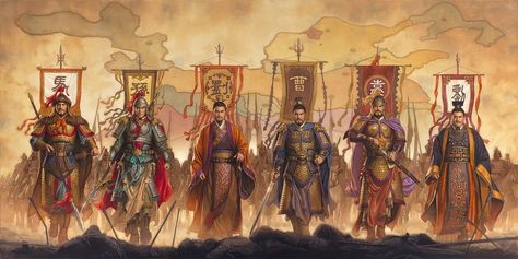 Three Kingdoms Art, Tsuyoshi Nagano, Kingdom Illustration, Ancient China Art, Three Kingdom, Lu Bu, Mughal Art Paintings, Chinese Warrior, Chinese New Year Greeting