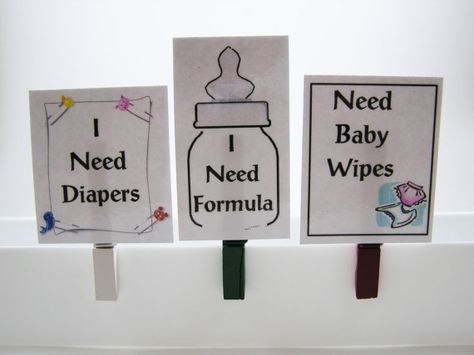 Clip to jackets, sign in sheets, cubbies, etc. Reminders! Baby Shoe Organization, Daycare Prices, Infant Room Ideas, Infant Room Daycare, Daycare Setup, Home Daycare Ideas, Infant Daycare, Daycare Rooms, Daycare Organization