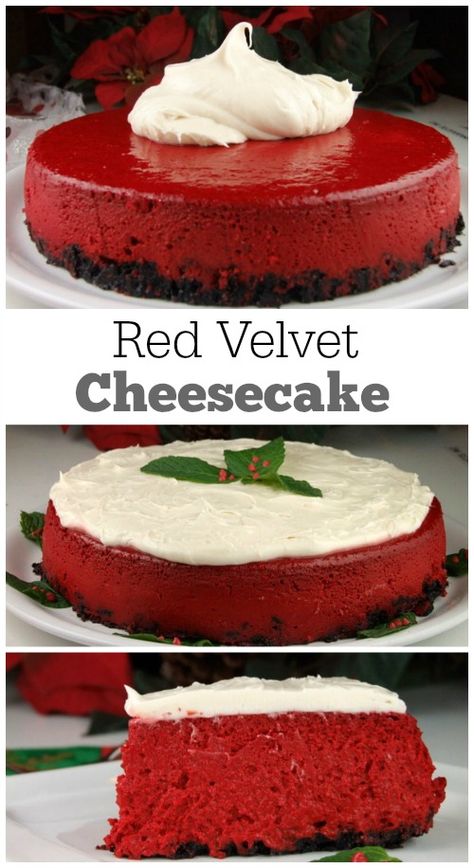 Holiday Recipes Christmas Desserts, Christmas Cheesecake Recipes, Holiday Desserts Christmas, Cheesecake Oreo, Christmas Cheesecake, Coconut Dessert, Velvet Cheesecake, Dessert Parfait, Diy Easy Recipes