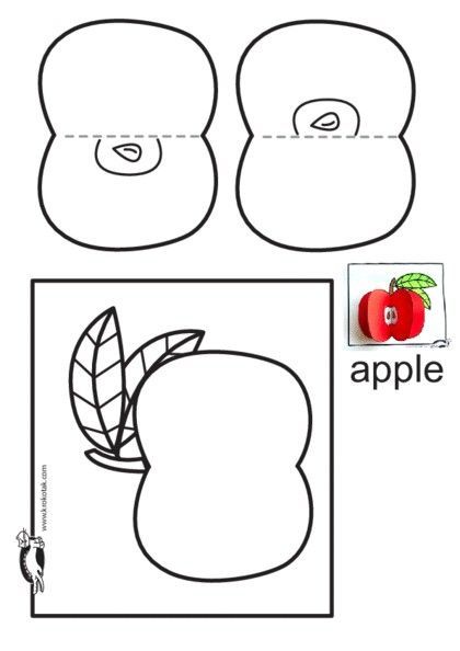 Preschool Activities Printable, Fruit Crafts, Preschool Crafts Fall, Printable Puzzles For Kids, Apple Activities, Printables For Kids, Subtraction Worksheets, Preschool Arts And Crafts, Preschool Art Activities