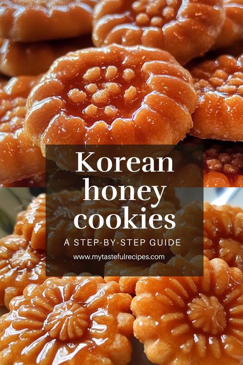 These irresistible Korean honey cookies are a treat for your taste buds! With just a few ingredients, they’re simple to make and full of comforting, honey-sweet flavor. Pin this recipe and add a new favorite to your dessert rotation! Chewy Honey Cookies, Honey Biscuits Korean, Korean Honey Cookies, Honey Butter Cookies, Korean Bakery Recipe, Korean Baked Goods, Korean Cookies Recipes, Easy Korean Dessert Recipes, Asian Cookies Recipes