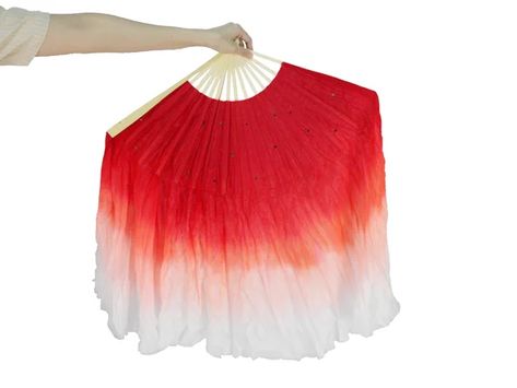 Fan Veils, Musical Snow Globes, Bamboo Silk, White Hand, Belly Dance, Tie Dye Skirt, Veil, Red White, Red And White