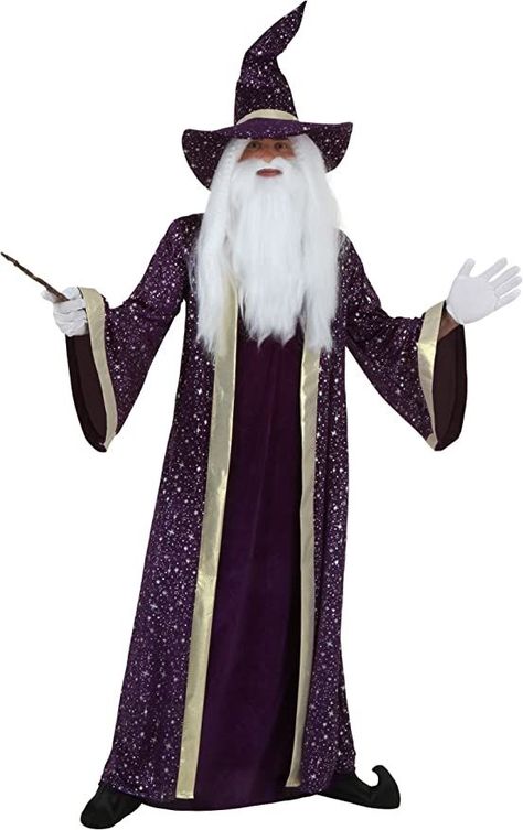 Wizard Costume For Kids, Wizard Halloween Costume, Purple Wizard, Wizard Outfit, Wizard Robes, Orange Season, Fairy Tale Costumes, Wizard Costume, Plus Size Costume