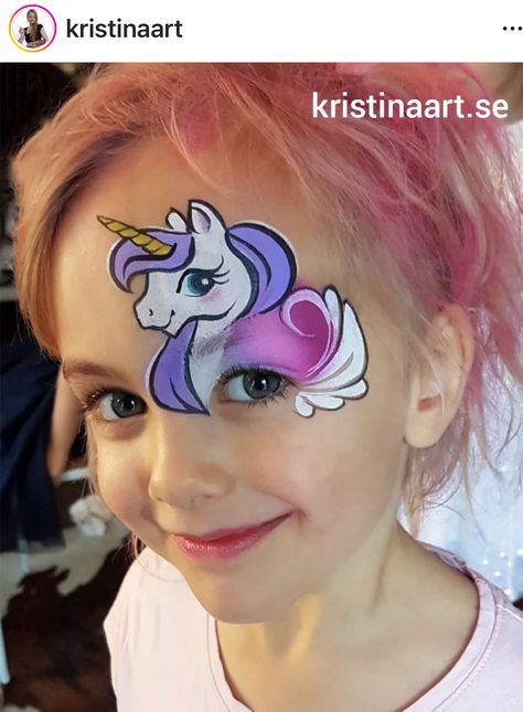 Unicorn Face Paint, Face Painting Unicorn, Face Painting Images, Rainbow Face Paint, Fairy Face Paint, Animal Face Paintings, Girl Face Painting, Unicorn Tattoos, Rainbow Face