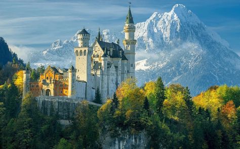 Travel & Adventures: Bavaria ( Freistaat Bayern). A voyage  to Bavaria,... Peaceful Music, Instrument Music, Romantic Road, Wallpaper Disney, Germany Castles, Instrumental Music, Neuschwanstein Castle, Fairytale Castle, Hagia Sophia