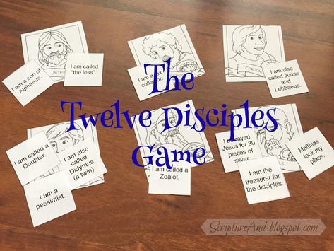 Disciples Craft, Twelve Disciples, 12 Disciples, Activity Day Girls, Study Resources, Sunday School Activities, Bible Lessons For Kids, Bible Facts, Homeschool Math