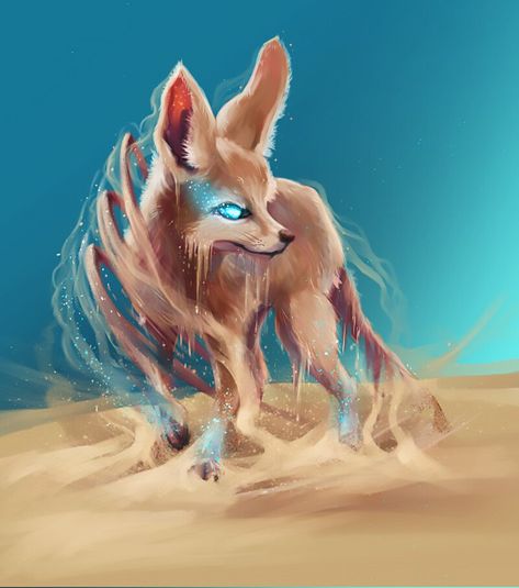 ArtStation - feneco sand elemental guardian, imateria Sand Elemental, Elemental Animals, Desert Creatures, Monster Artwork, Character Design Challenge, Hybrid Art, Desert Animals, Magical Creature, Creature Artwork