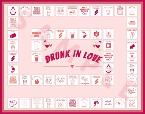 Drunk in Love, Bachelorette Party Game, Bachelorette Board Game, Bachelorette Party, Bachelorette, Bachelorette Game, Board Game - Etsy Slovenia Bachelorette Board Game, Drunk In Love Bachelorette Party, Love Bachelorette Party, Drunk In Love Bachelorette, Bachelorette Drinking Games, Game Bachelorette Party, Bachelorette Game, Bach Weekend, Bachelorette Party Game