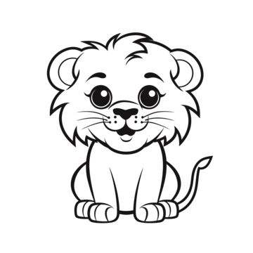 Lion Drawing Outline, Lion Clipart Black And White, Lion Drawing Easy, Lion Outline, Lion Drawing Simple, Lion Black And White, Lion Face Drawing, Lion Coloring, Lion Clipart