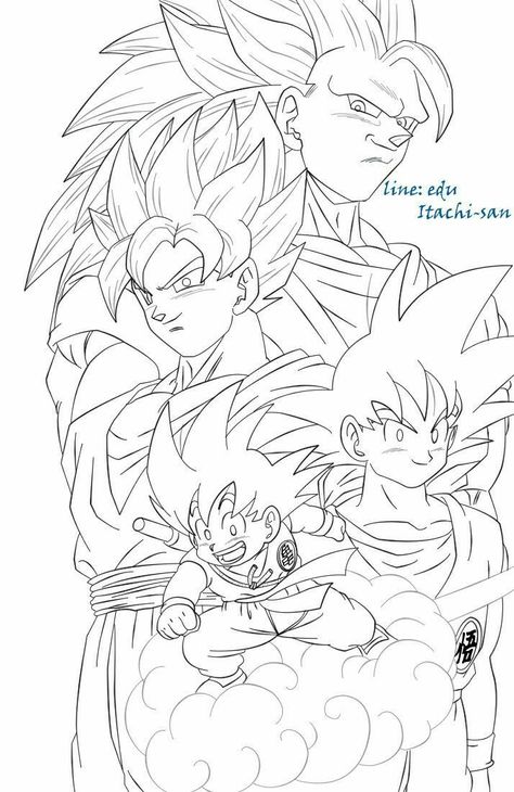 Dragon Ball Super Coloring Pages, Dragon Ball Z Drawings, Dbz Drawings, Tattoo Lettering Design, Goku Drawing, Dragon Ball Tattoo, Ball Drawing, Dragon Ball Painting, Dragon Ball Art Goku