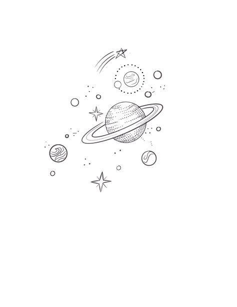 Adventure Drawing, Brazilian Tattoo, Planet Tattoo, Planet Tattoos, Hand Doodles, Small Pretty Tattoos, Book Stamp, Wallpaper Space, Ankle Tattoo