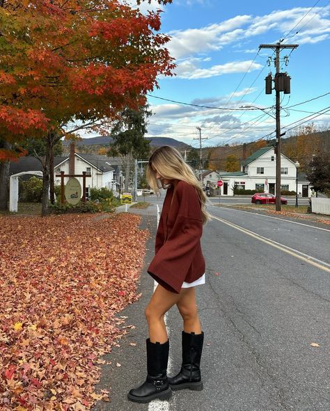 Matching the leaves 🍂🍂🍂 . . . outfit ideas, outfit inspo, style ideas, fall trends, fall outfit, fall aesthetic, Pinterest aesthetic, fall 2024, cute outfits, fall style, upstate ny, cabin trip, chic style Fall Cabin Aesthetic, Cabin Trip Aesthetic, Leaves Outfit, Cute Outfits Fall, Utah Fall, Socks For Flats, Cabin Trip, Fashion Shoes Flats, Invisible Socks